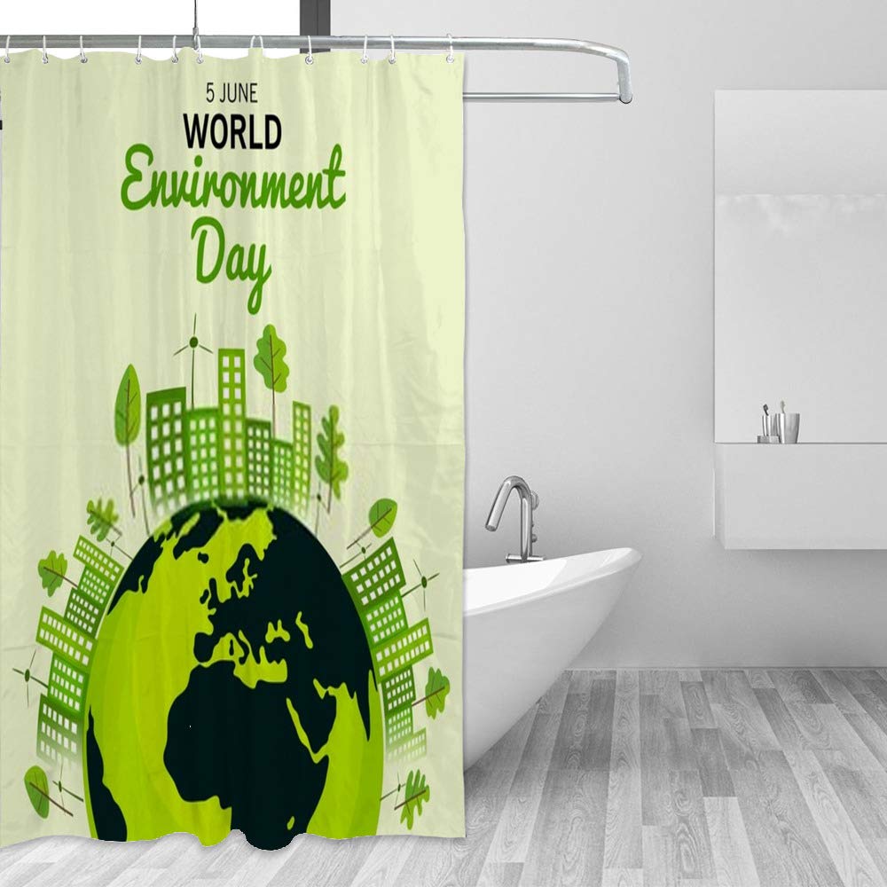 Rideau de douche résistant aux moisissures Chenhongg 72x72Inch avec 12 crochets