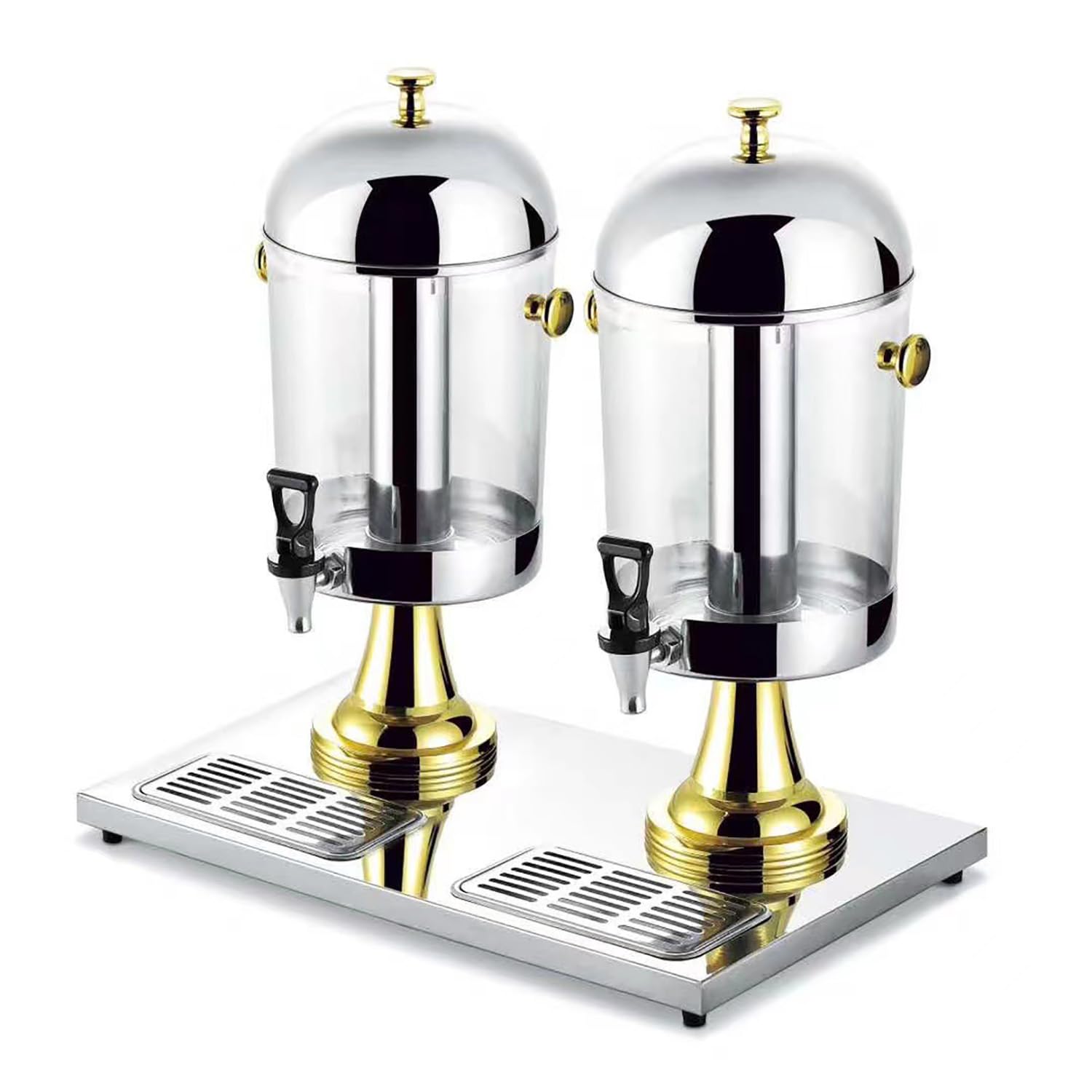 Dispensador de bebidas de limonada, 8 l/16 litros, con núcleo de hielo y bandejas de goteo, ideal para restaurantes, hogares, hoteles, fiestas, duradera y fácil de limpiar