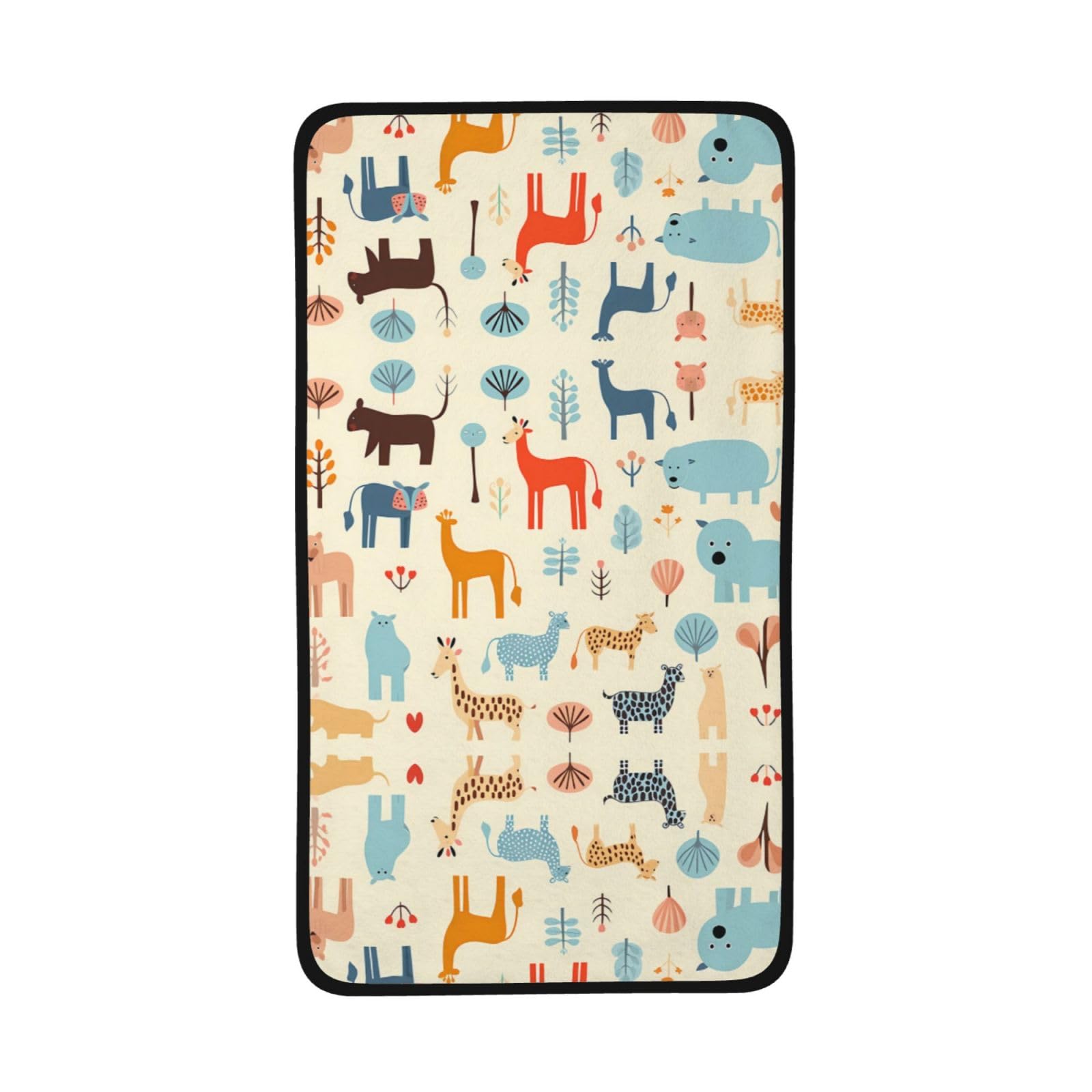 WBQLSL Cartoon Deer Patterned Sports Towel (16x28 inches) - Lightweight Quick-Drying Absorbent Towel, Suitable for Swimming, Fitness, Yoga, etc.