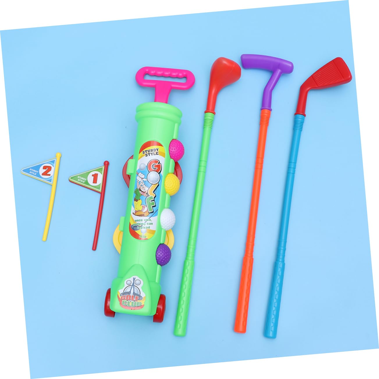 KOMBIUDA 2sets Giocattoli Sportivi Per Ragazzo Ragazza Di Golf Plastica Verde Per Attività Indoor e Outdoor Divertimento Educativo Per Ragazzi e Ragazze