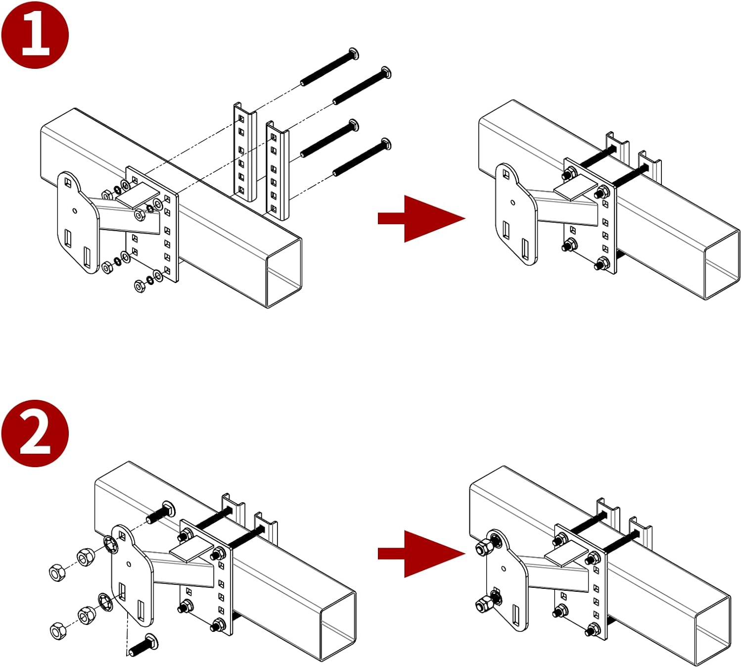 Glensam Heavy Duty Trailer Spare Tire Carrier Wheel Mount Holder Bracket Zinc-Plated Steel, Fits Most 4 & 5 Lugs Wheels on 4", 4.5", 4.75", 5'' and 5.5" Bolt Patterns : Automotive