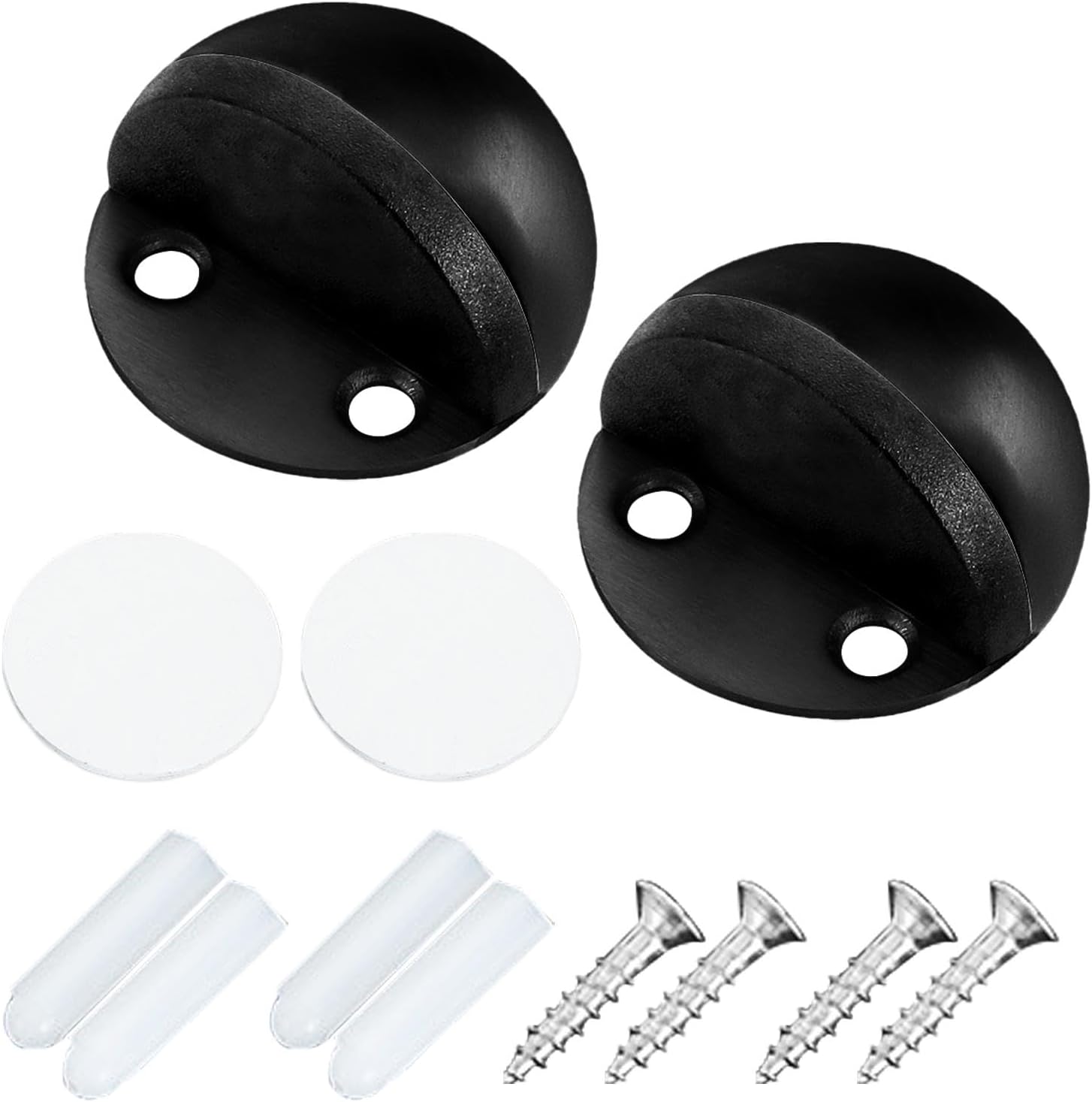 Floor Door Stoppers, 2 Pack Stainless Steel Door Stops Floor Mounted