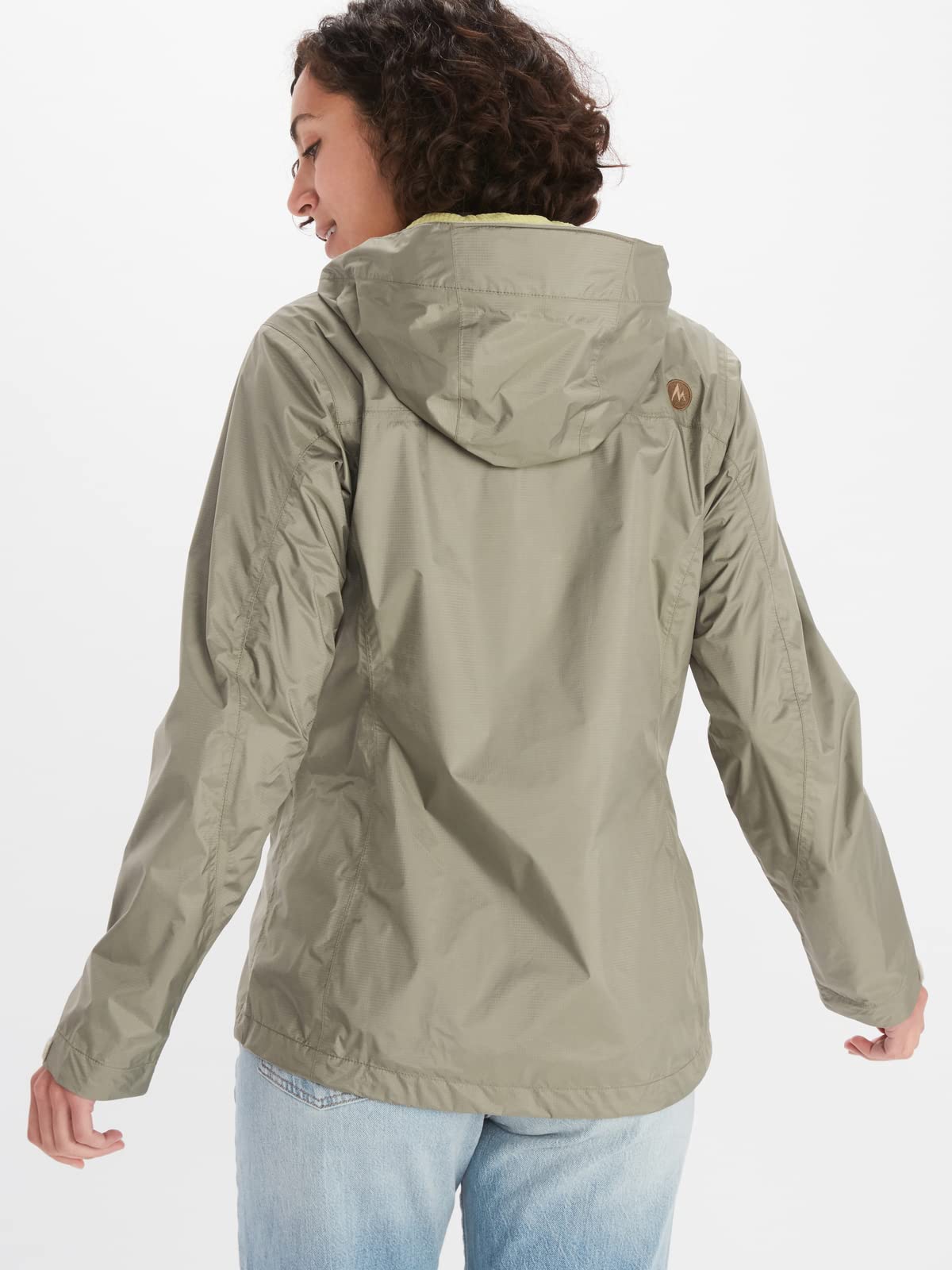 Marmot Wodoodporna kurtka przeciwdeszczowa, oddychający płaszcz przeciwdeszczowy z kapturem, lekka wiatrówka hardshell na wędrówki Kobiety Wm's PreCip Eco Jacket