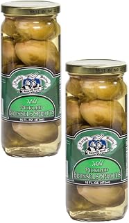 Amish Wedding Mild Pickled Brussels Sprouts, 2 x 16oz Glass Jars - Tangy Gourmet Veggies from Ohio Amish Country