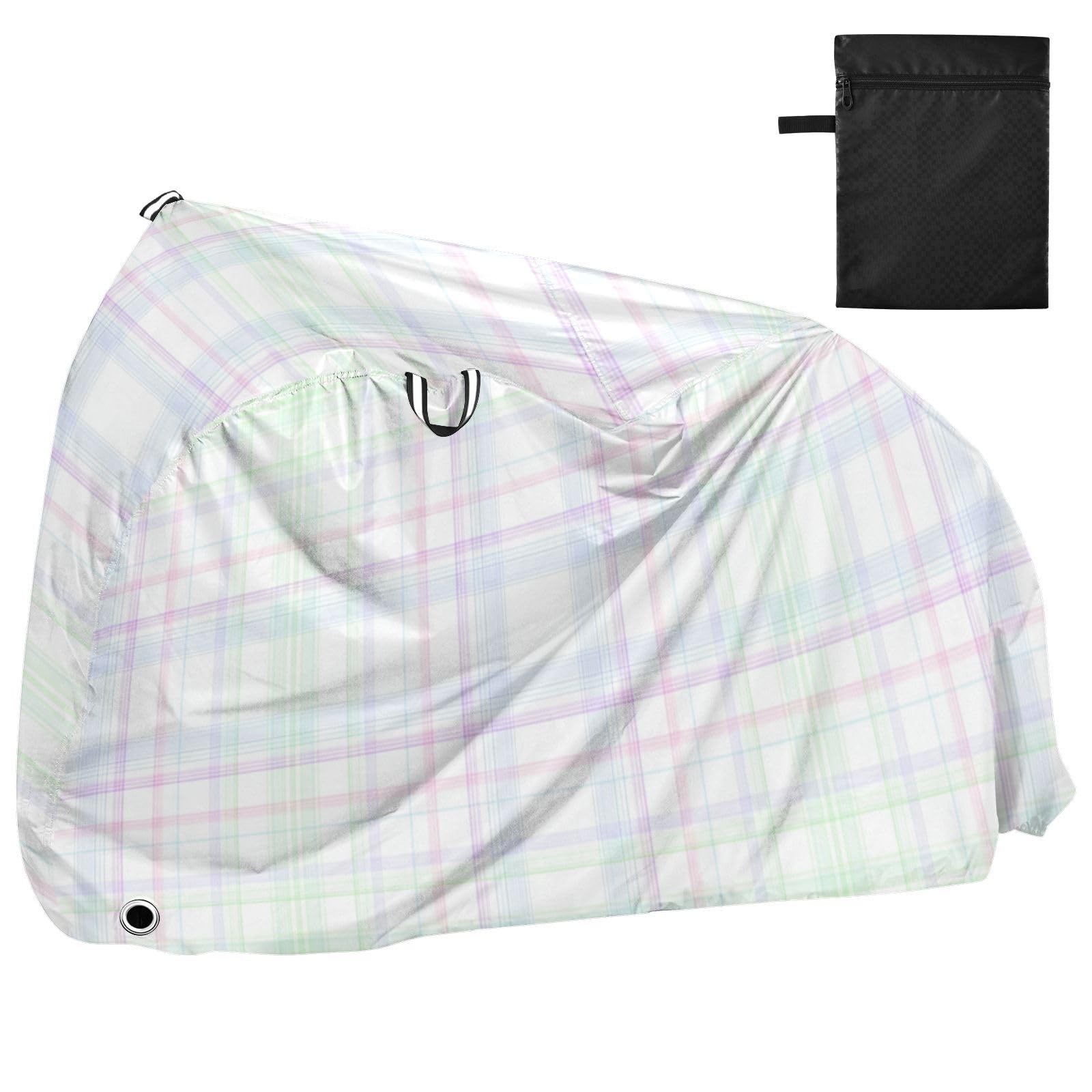 Housse de vélo électrique imperméable à motif écossais classique pour rangement de vélos