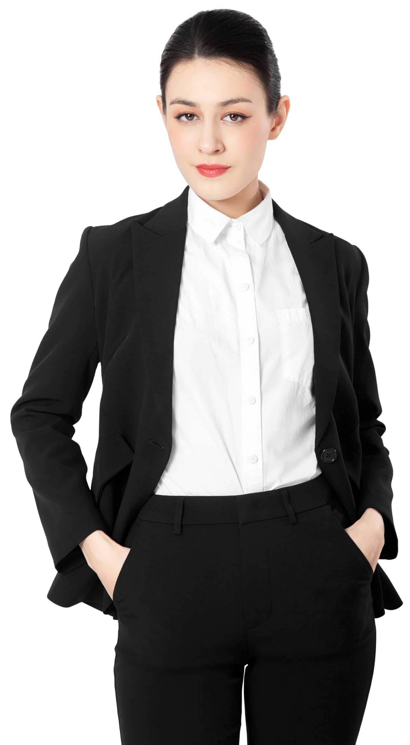 Completo Donna Blazer e Pantaloni Elegante – Tailleur Donna per Ufficio, Lavoro e Colloquio