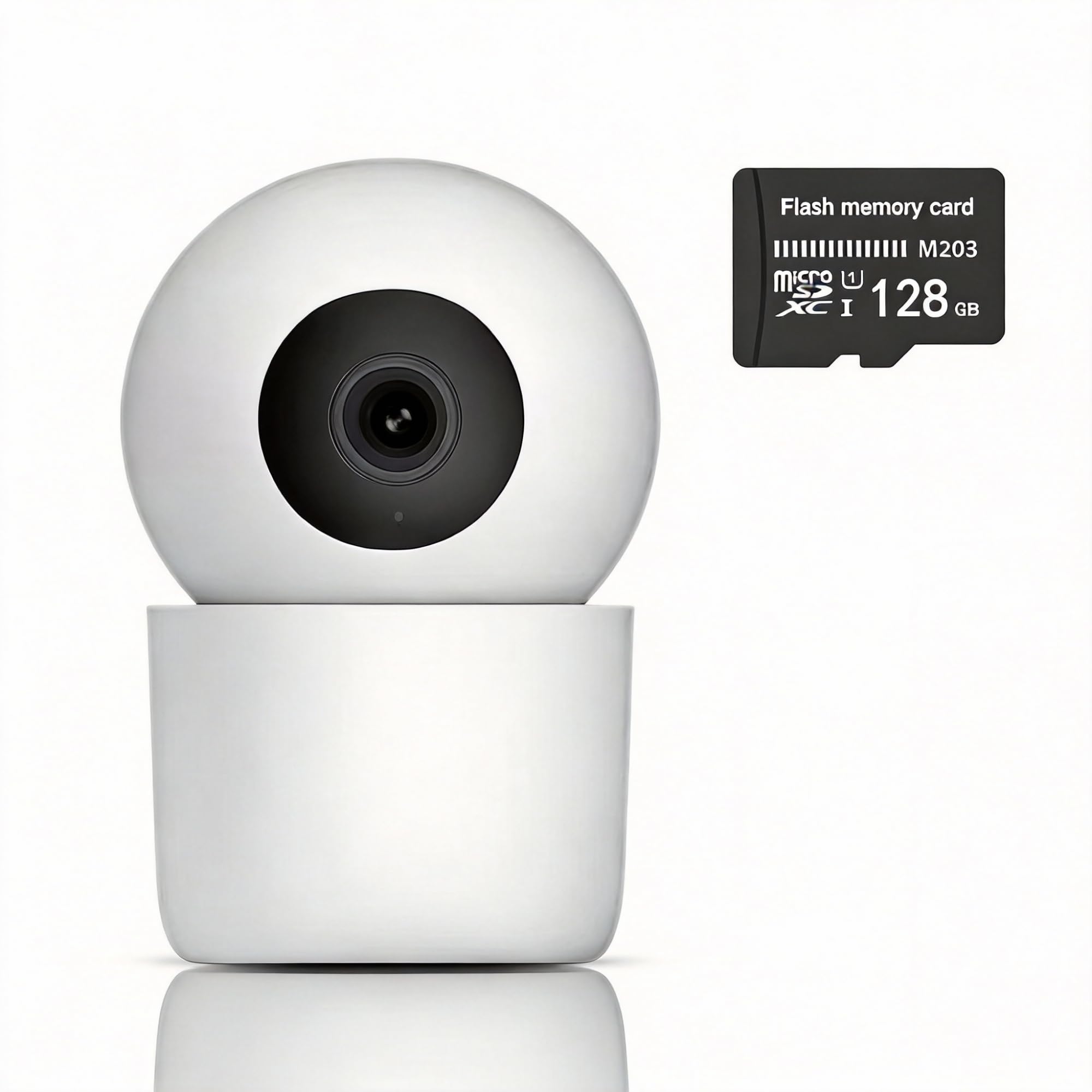Caméra de sécurité à domicile 2K 3MP, webcam WiFi sans fil à 360 degrés pour bébé/personnes âgées/nounou avec vision nocturne et application téléphone, audio 2
