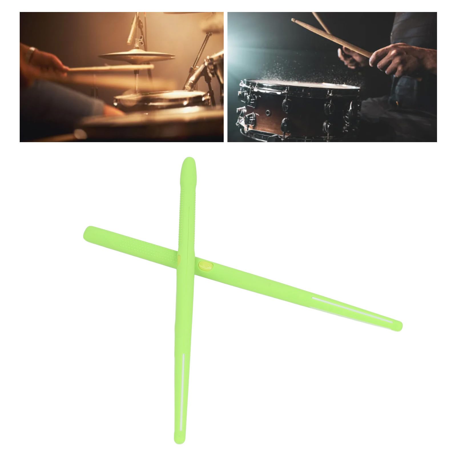 Kit Batterie Virtuelle Air Drumsticks - Baguettes Électroniques, Pédale, Bluetooth, Portable, Entraînement Sans Bruit