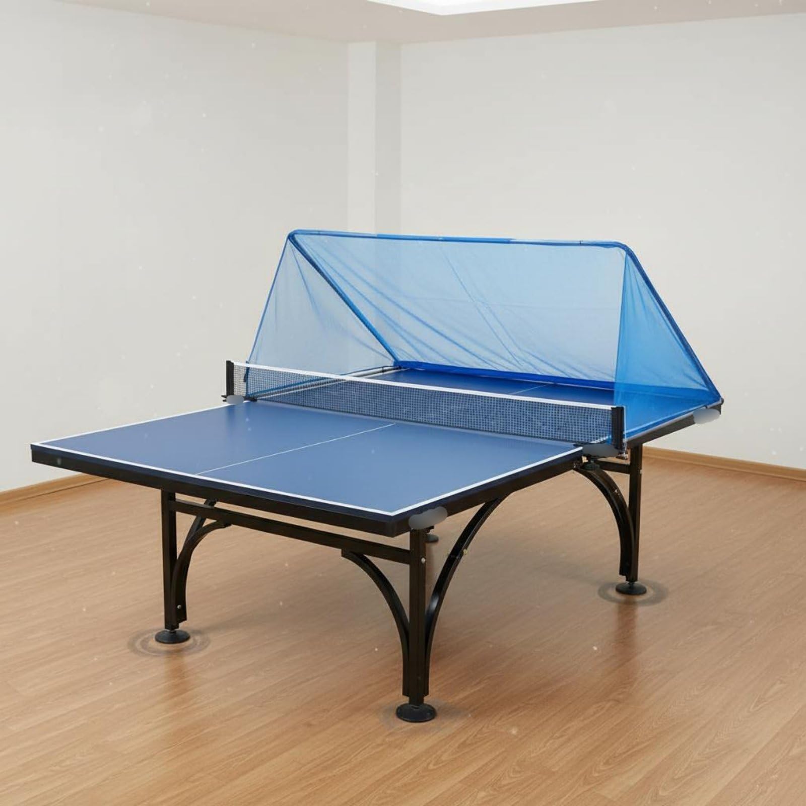 Ballfangnetz Tischtennis Rücklaufnetz Sammelnetz Trainingsnetz Reboundnetz zur Reduzierung von Wegrollern aus Stabilem Eisenrohr für Einsteigertraining Heimtraining Vereinsraum