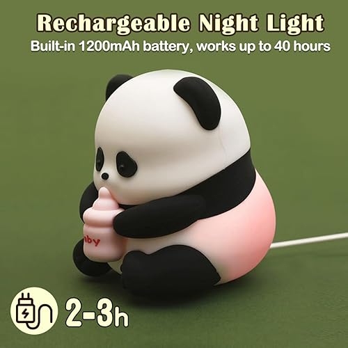 Miniatura 6 de NICE POINT Luz nocturna para niños bonita lámpara de noche de pato esponjoso luz de silicona de animales Kawaii para niños y niñas luz nocturna LED