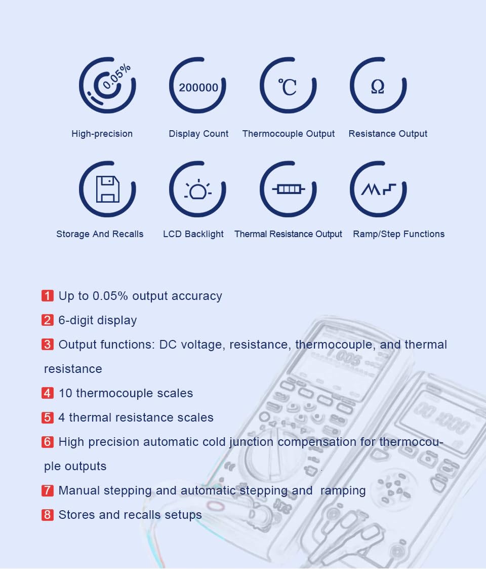 UNI-T UT701 UT705 UT714 UT715 UT725 Multifunction Process Calibrator Thermocouple/RTD/Resistance Frequency, Voltage and Current Process Calibrator(UT701)