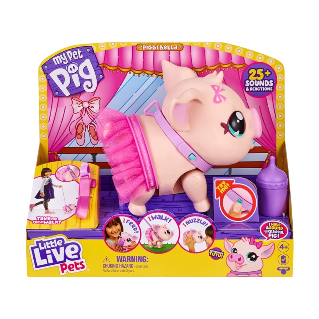 Little Live Pets My Pet Pig Soft and Jiggly Interactive Toy Pig