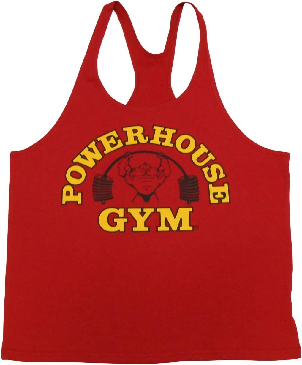 Powerhouse Gym Y-Back Tank Top-Red-M
