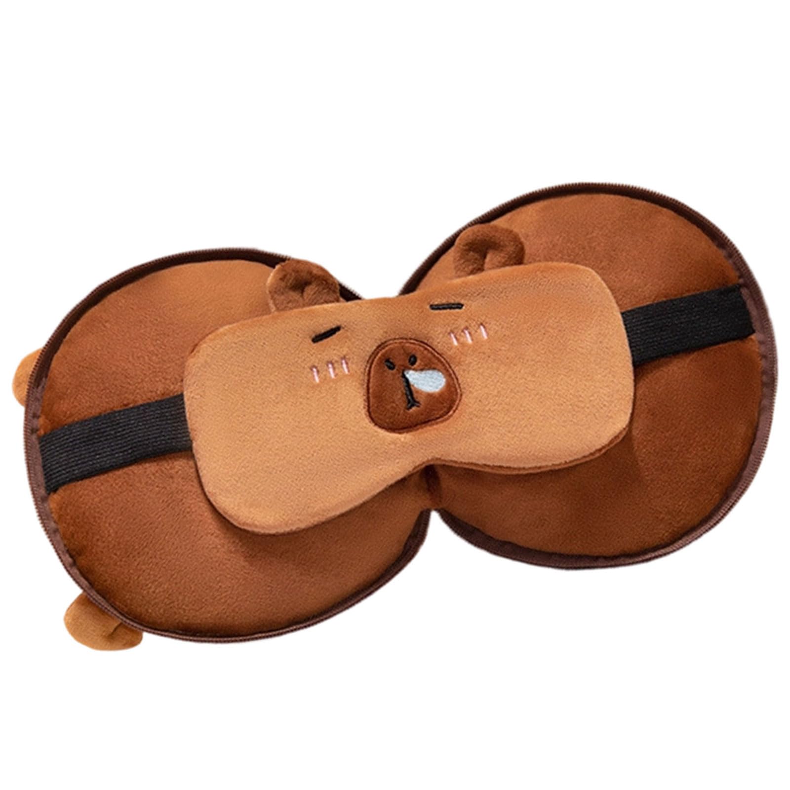 Kaeltsyn Ergonomic Pillow Combined with Eye Shade Travel Solution for Workers and Frequent Travellers Travel Pillow Eye Cover