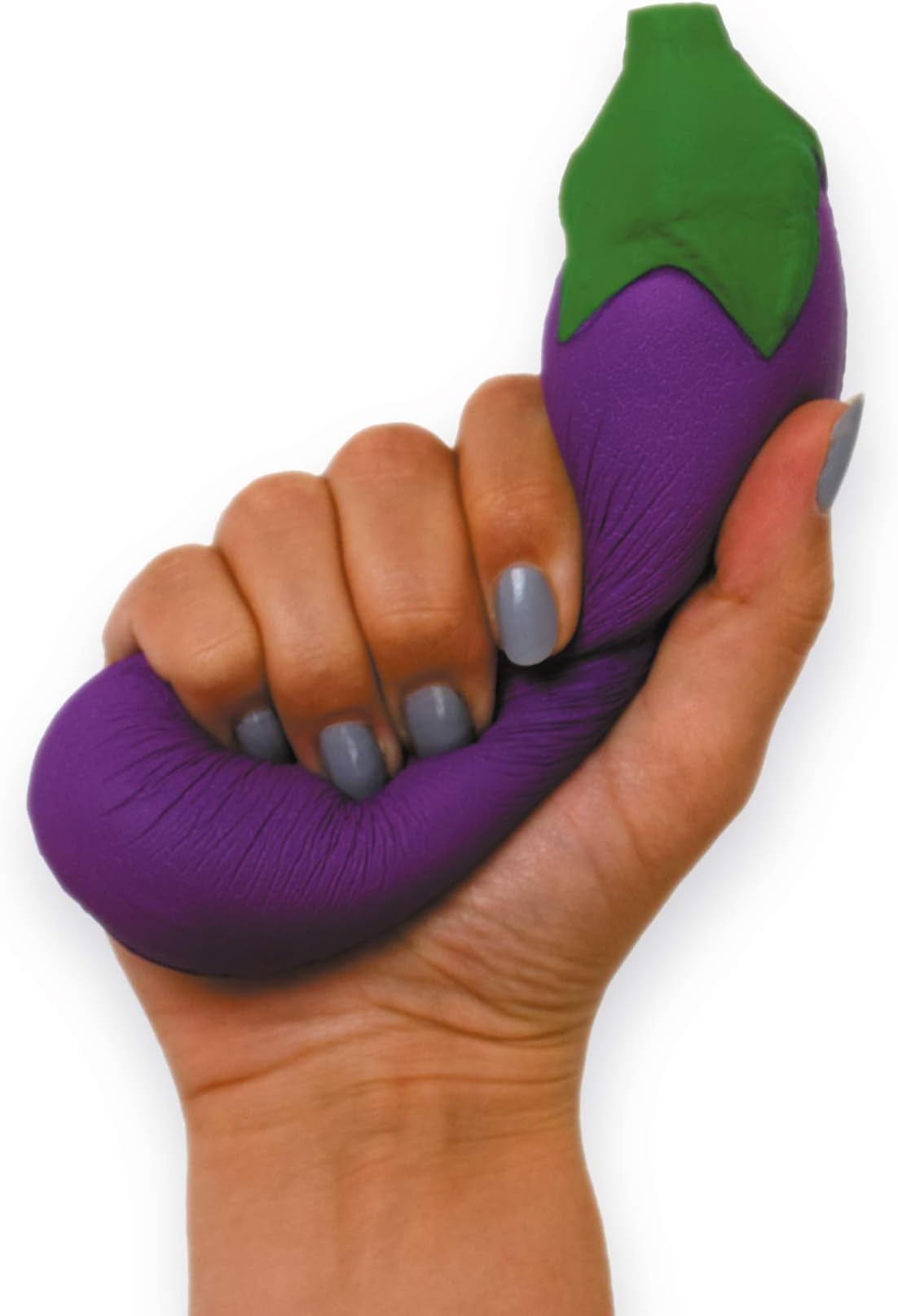 Eggplant Squishy, Stress Ball - Stress Balls For Adults, Sensory Toys, Squishy Toys, Fidget Toy, Anxiety Relief For Adults, Grip Trainer - Hand Exercise Ball