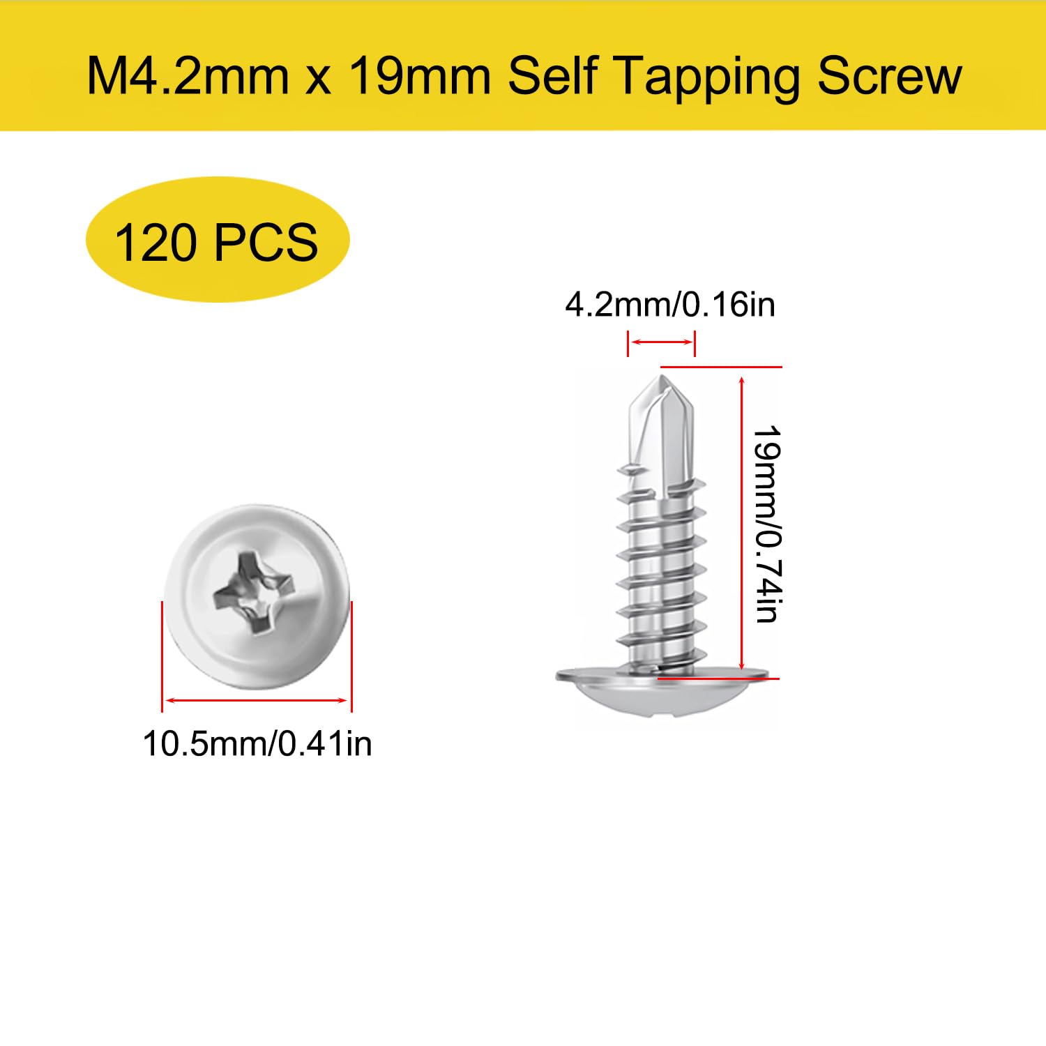 Viti Autofilettanti M4x12mm Acciaio Inox | Testa Tonda A Croce | Per Legno E Mobili - Foto 5