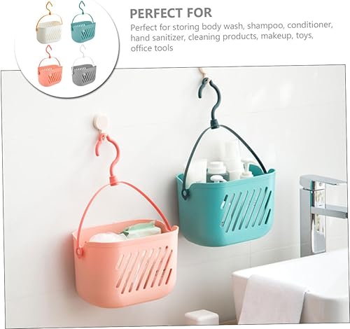 Miniatura 8 de HAKIDZEL Cesta de almacenamiento de ducha de plástico resistente al agua 4pcs Limpieza de baño colgante organizador de baño