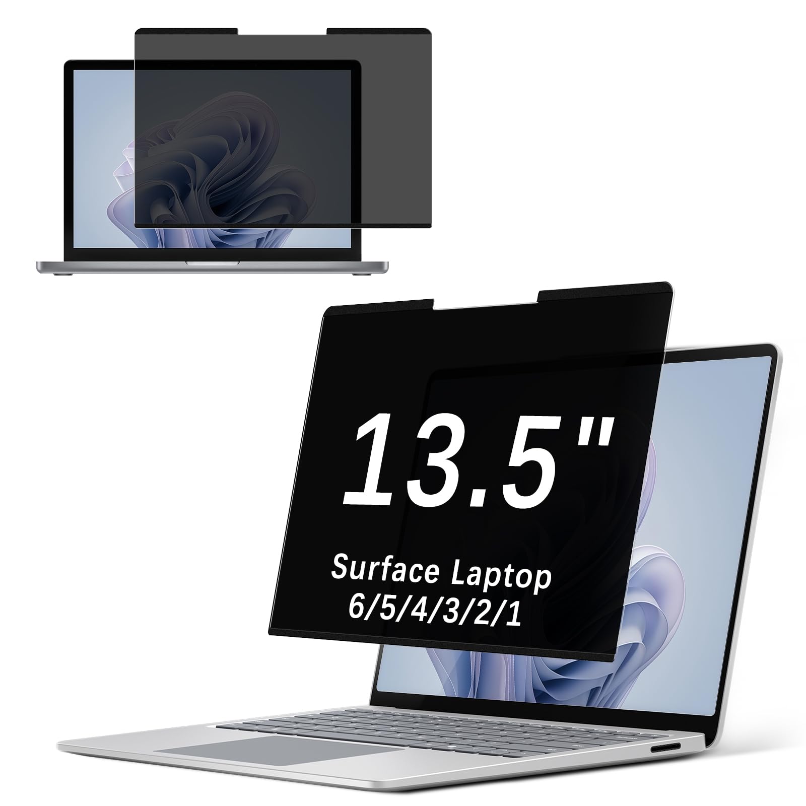 Magnético Filtro de Pantalla de Privacidad para 13.5 pulgadas Surface Laptop 6/5/4/3/2/1, Antiluz Azul Antirreflejos Anti UV, Extraíble Privacy de Protector Pantalla para Surface 13,5"