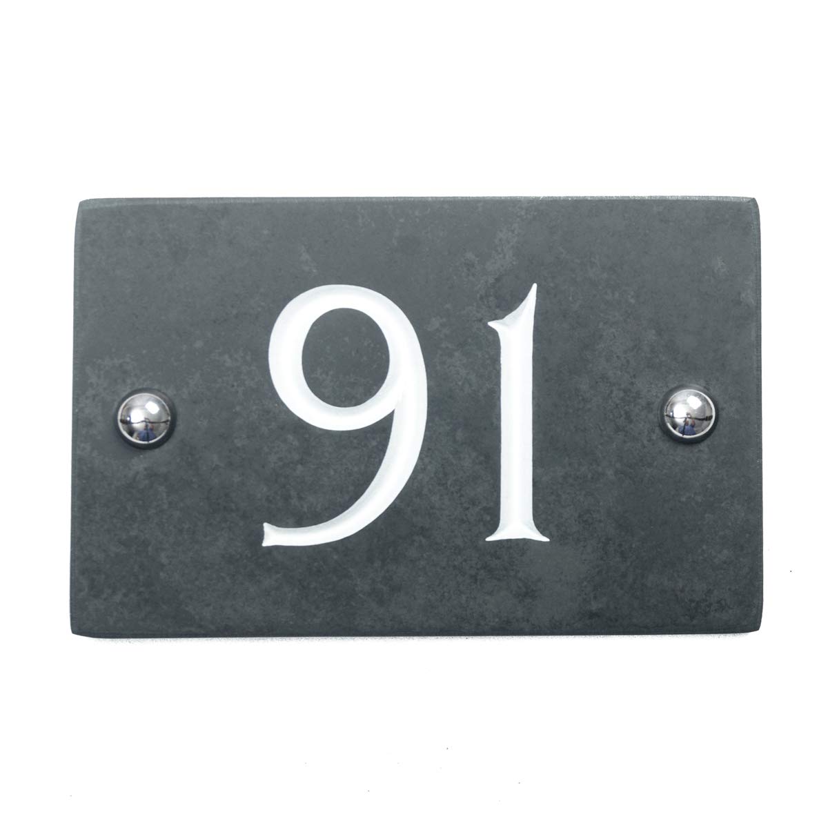 Slate Engraved House Number 91