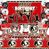 Obussgar Karate Birthday Party Decorations - Karate Party Supplies Includes Backdrop, Plates, Cups, Napkins, Cake Toppers, Balloons, Tablecloths for Karate Themed Party Decoration (Backdrop)