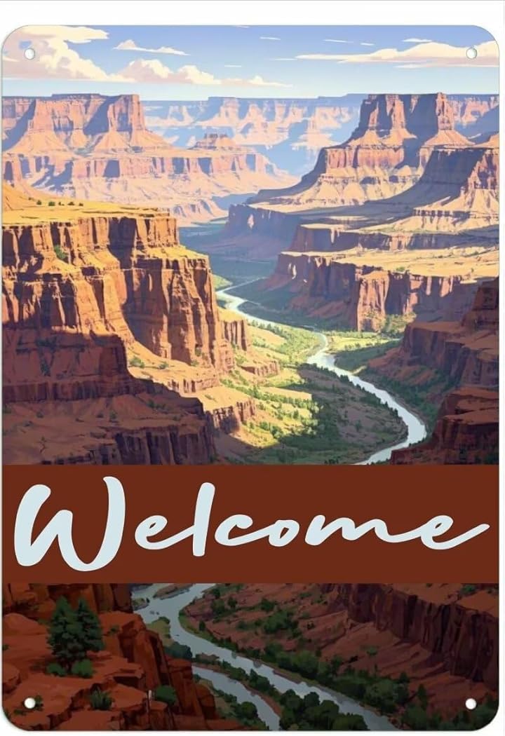 Welcome Retro Funny Novelty Art Backyard Funny Wall Décor Poster Cafe Plaque Tin Sign 8x12 Inch