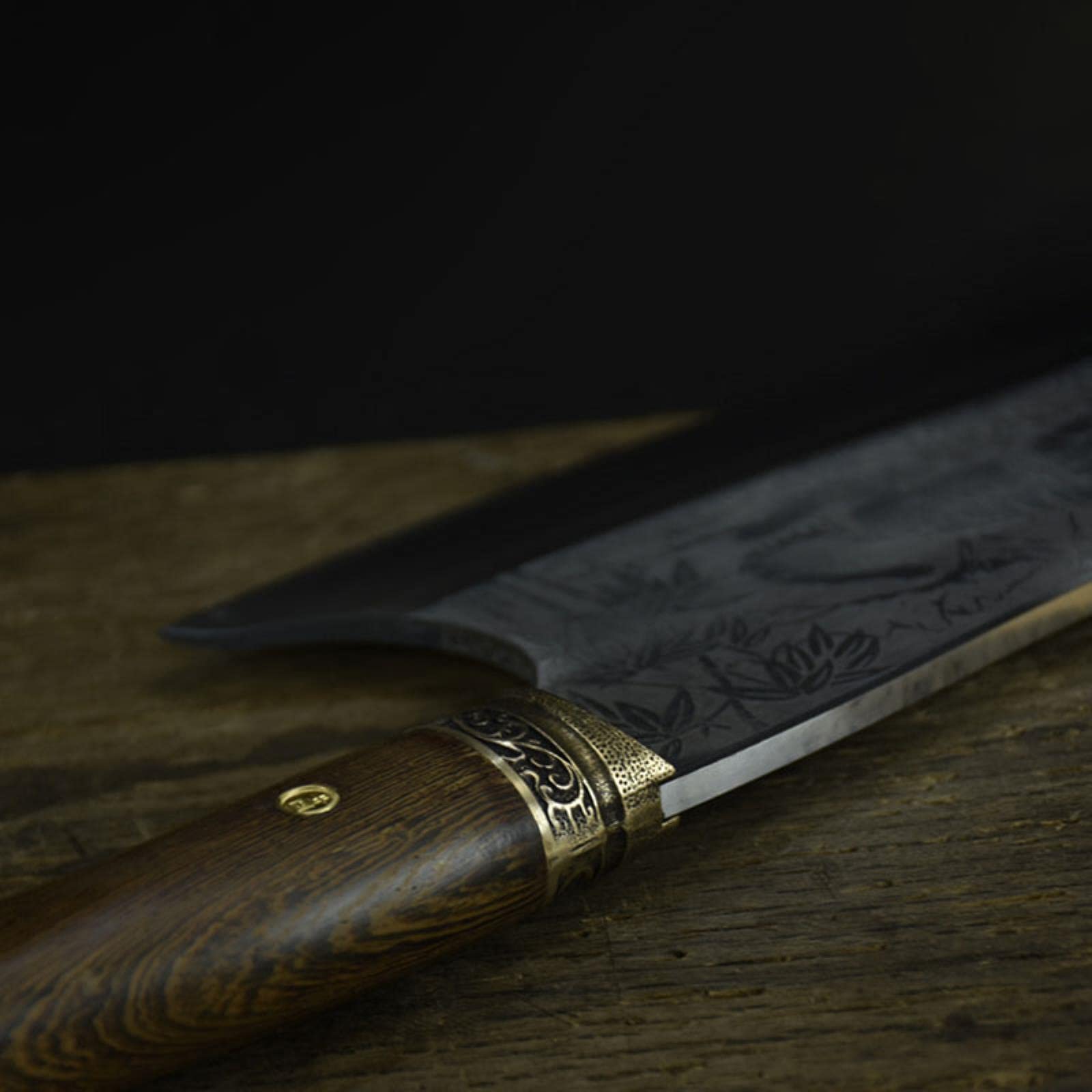 Guang Couteau de Cuisine Professionnel 7CR17MOV en Acier forgé à la Main Ultra Tranchant de 9 Pouces pour Couper Les os et la Viande