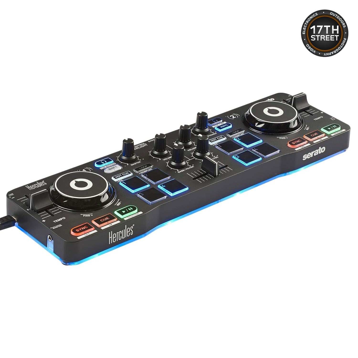 Amazon.com: Hercules DJ Starter Kit - Starlight USB DJ Controller