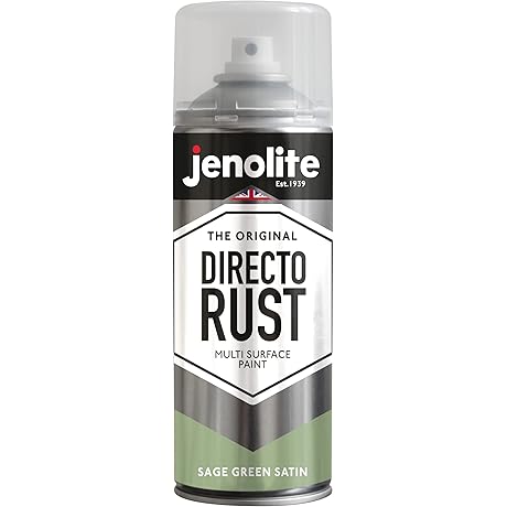 JENOLITE Directorust Satin Spray Paint | SAGE GREEN | 400ml (13.52fl oz) Semi-Gloss Spray Paint