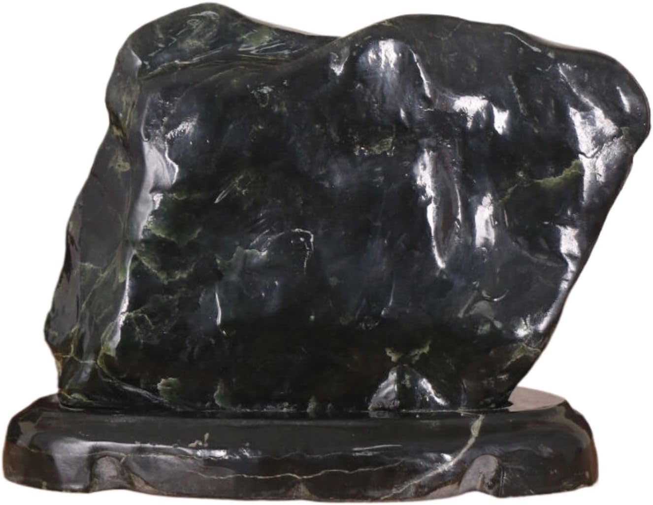 泰山玉石摆件 Feng Shui Figurine Home Office Decor Chinese Gifts 天然 Raw Natural Stone,原石石敢当客厅办公室靠山石奇石观赏石头工艺品 9430