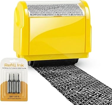 Identity Theft Protection Roller Stamp, Privacy Roller Stamp