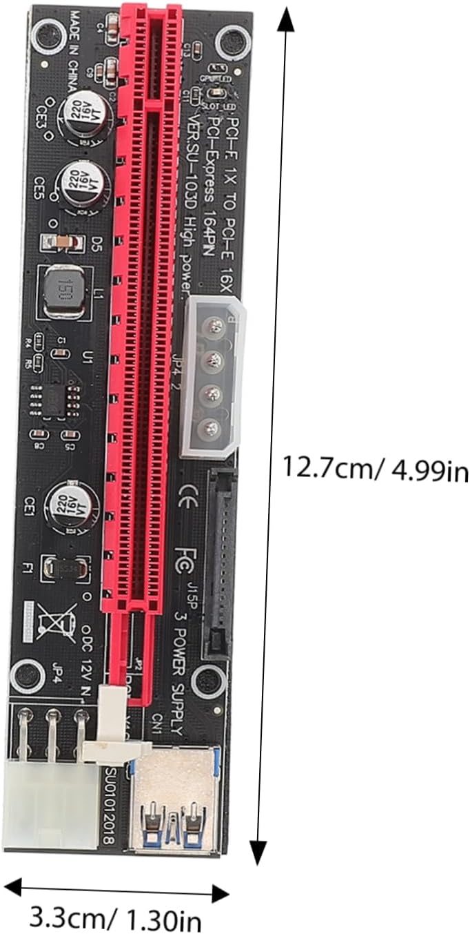 Pci-e Riser Card to USB Extension Cable Led Indicator Stable Power Cable for Gpu Mining Compatible Various Pcie Devices