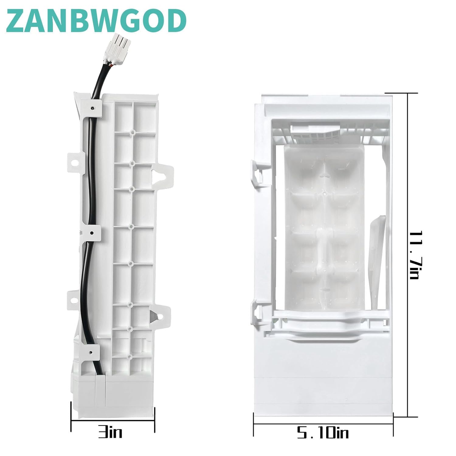 Whirlpool W11455232 Ice Maker Replacement for Whirlpool Refrigerator WRQA59CNKZCompatible with W10873791, W11397137, W11397055Replaces AP6990738, PS16220914, EAP16220914