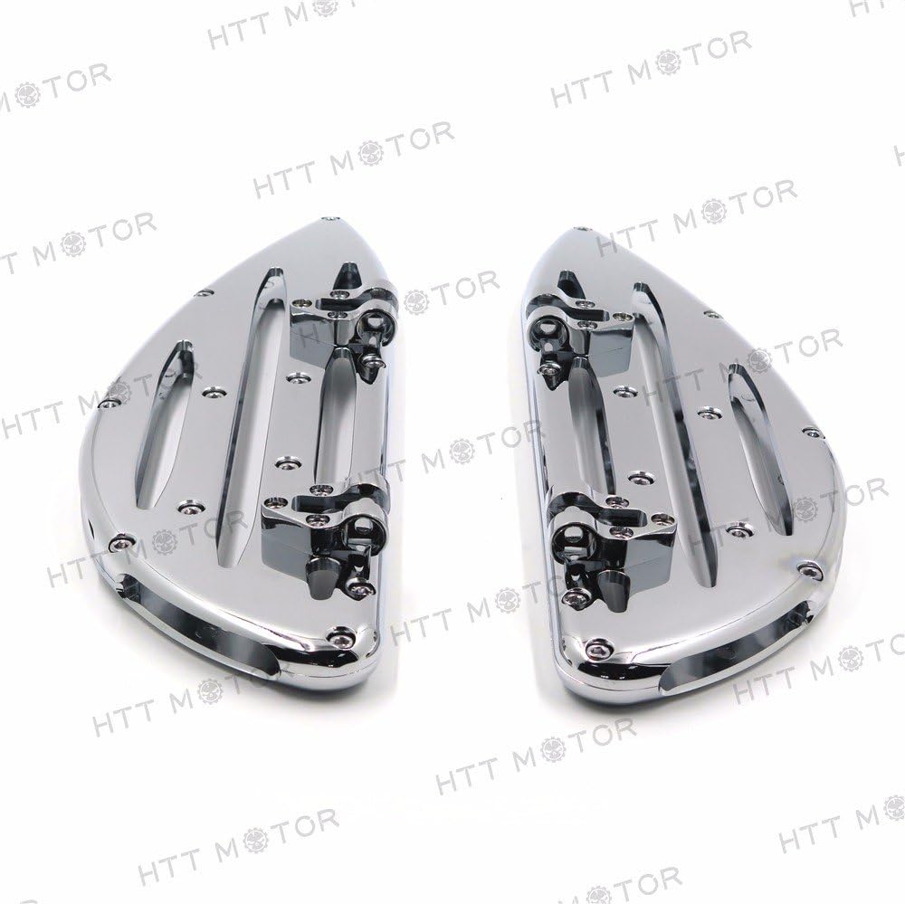SMT MOTO- Driver CNC Deeply Cut Stretched Floorboard For Harley Touring/Softail/Dyna FLD Chrome