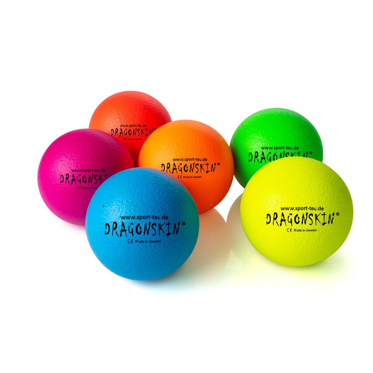 Sport-Tec Schaumstoffball Dragonskin, ø 9 cm, 6er Set