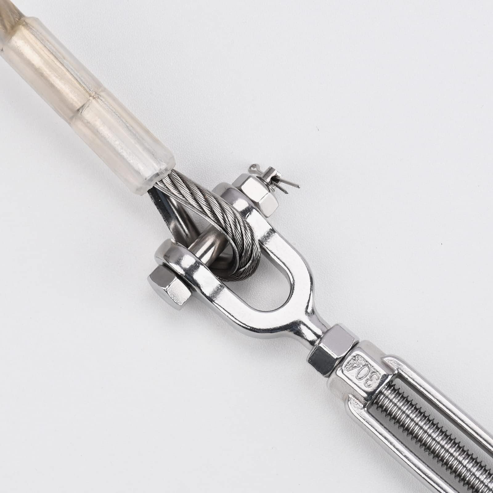 Tendeur 1/2 M12 en acier inoxydable 304, limite de charge de travail de 1995,8 kg, tendeurs de mâchoires et mâchoires pour câbles, tendeurs de fil, tendeur pour voile d'ombrage, cipline de