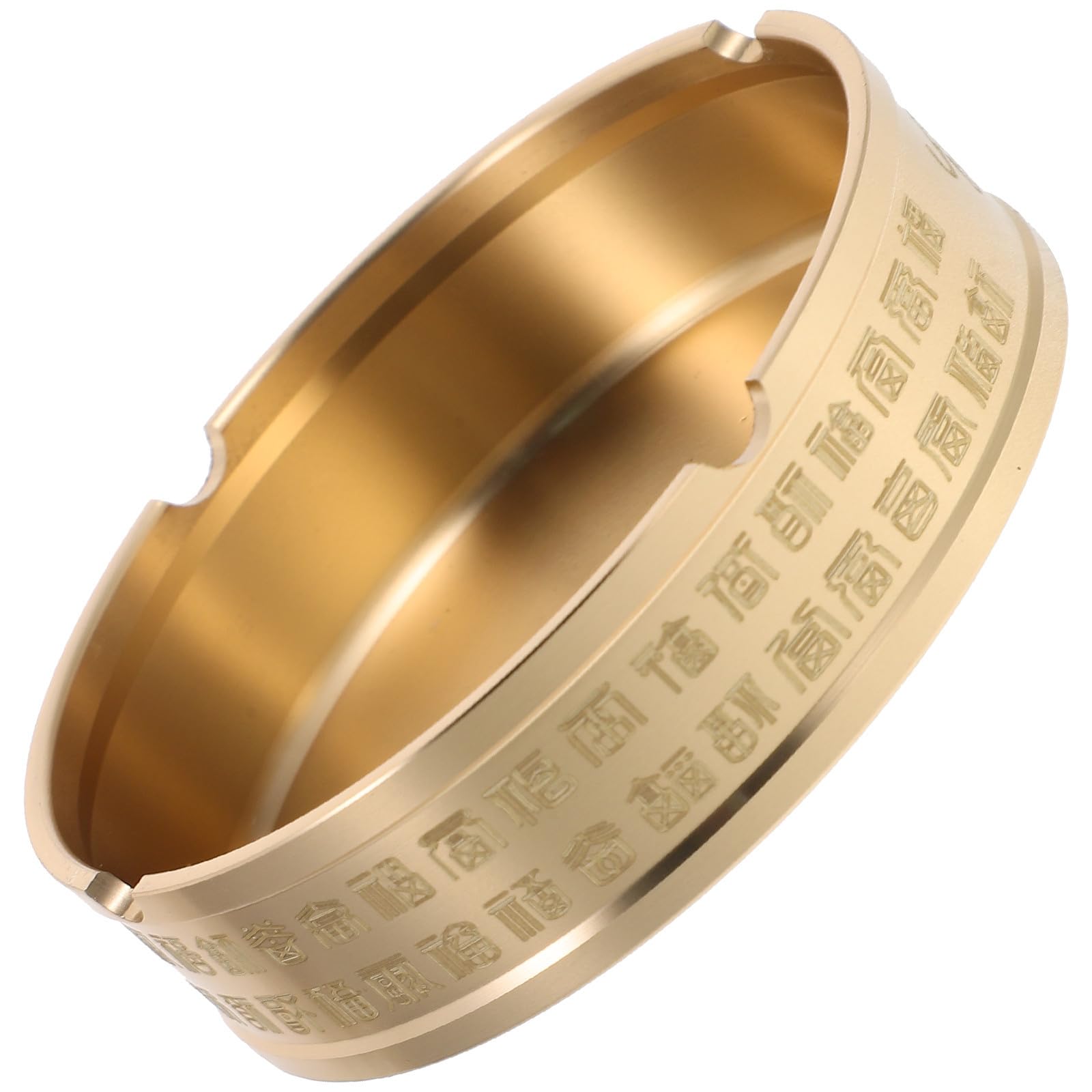 EXQUIMEUBLE Brass Ashtray Stylish Retro Design with Break Resistance and Ash Dropping Prevention for Home and Bar Use Suitable for Living Room and Office Decor