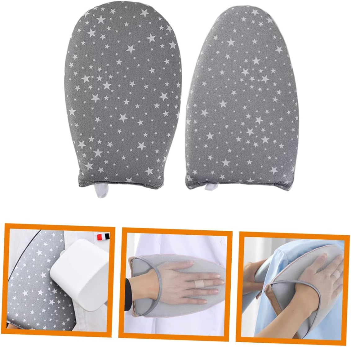 Levemolo Garment Steamer Gloves Ironing Mitts with Heatproof Ring Handheld Ironing Board Gloves for Women Men Lightweight Small