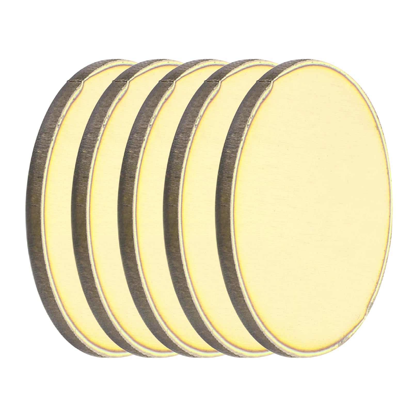 QUARKZMAN 5 Pcs Plaque Ronde En Laiton, 40mm(1.57") Dia Feuilles Cuivre naturel, 3mm Feuille Métal En Laiton H62 Pour, DIY, Réparations Électriques, Usage Industriel, Estampage Métallique