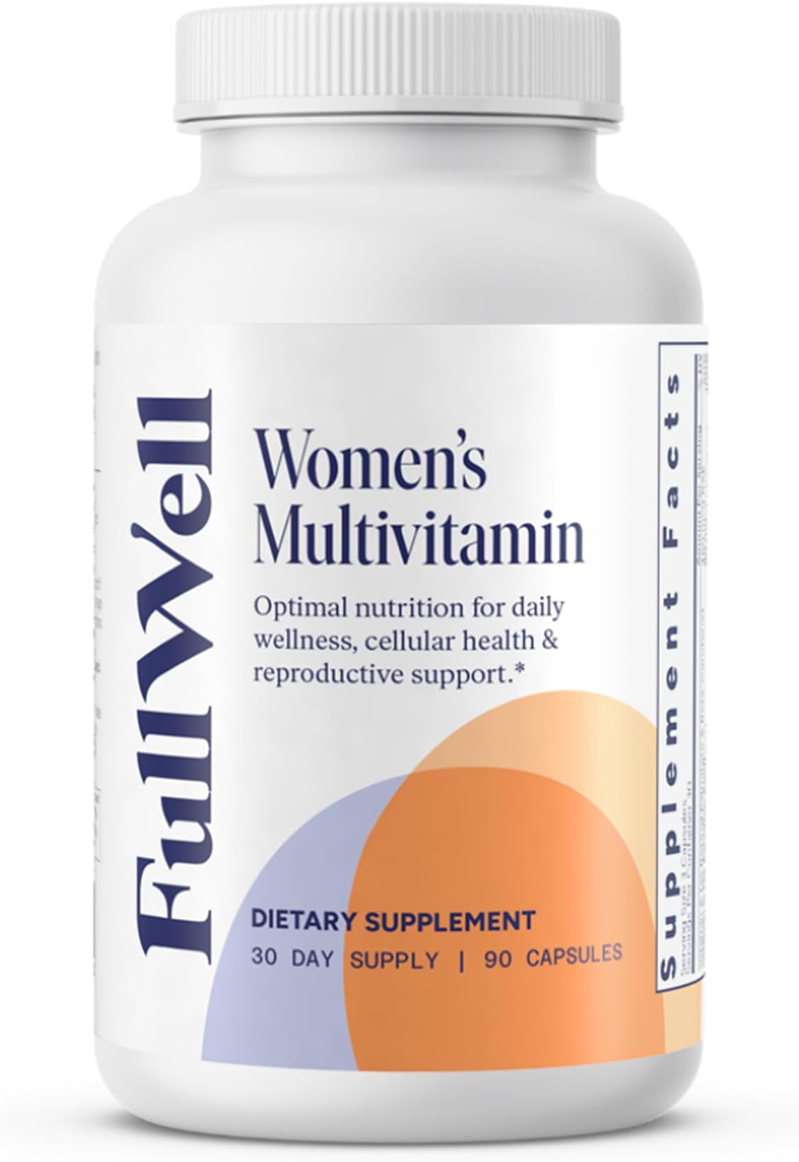 FullWell Women's Multivitamin - Daily Multivitamin for Reproductive Health - Supports Future Fertility, Hormone Balance & Overall Wellness - Antioxidant Blend - CoQ10 & PQQ - 90 Count (30 Servings)