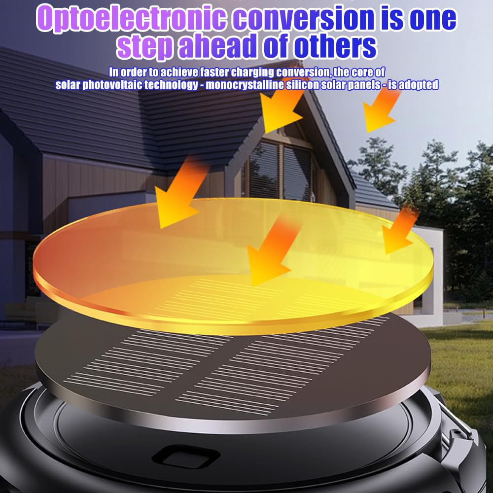 Foreverup Lampe Anti Moustique, UV Tue Mouche Electrique Intérieur, Appareil Anti Moustique Portable avec Lumière LED, Recharge Solaire et USB, pour Camping, Jardin, Chambre à Coucher, Terrasse