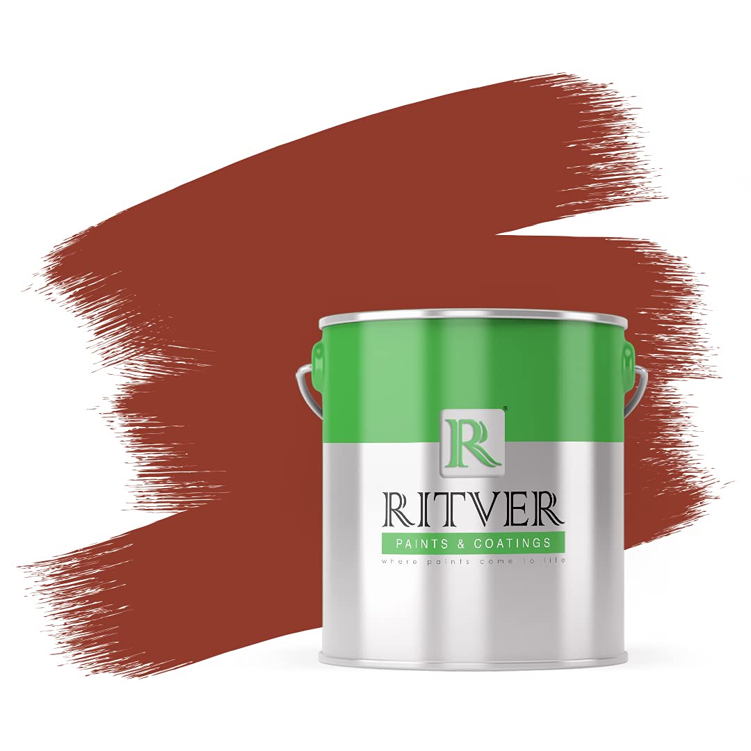 RITVERPremium water-based Wall Paint Emulsion 3.6 Liter, Bordeaux, odorless, drip and splash resistant, Indoor, high opacity, RP-302