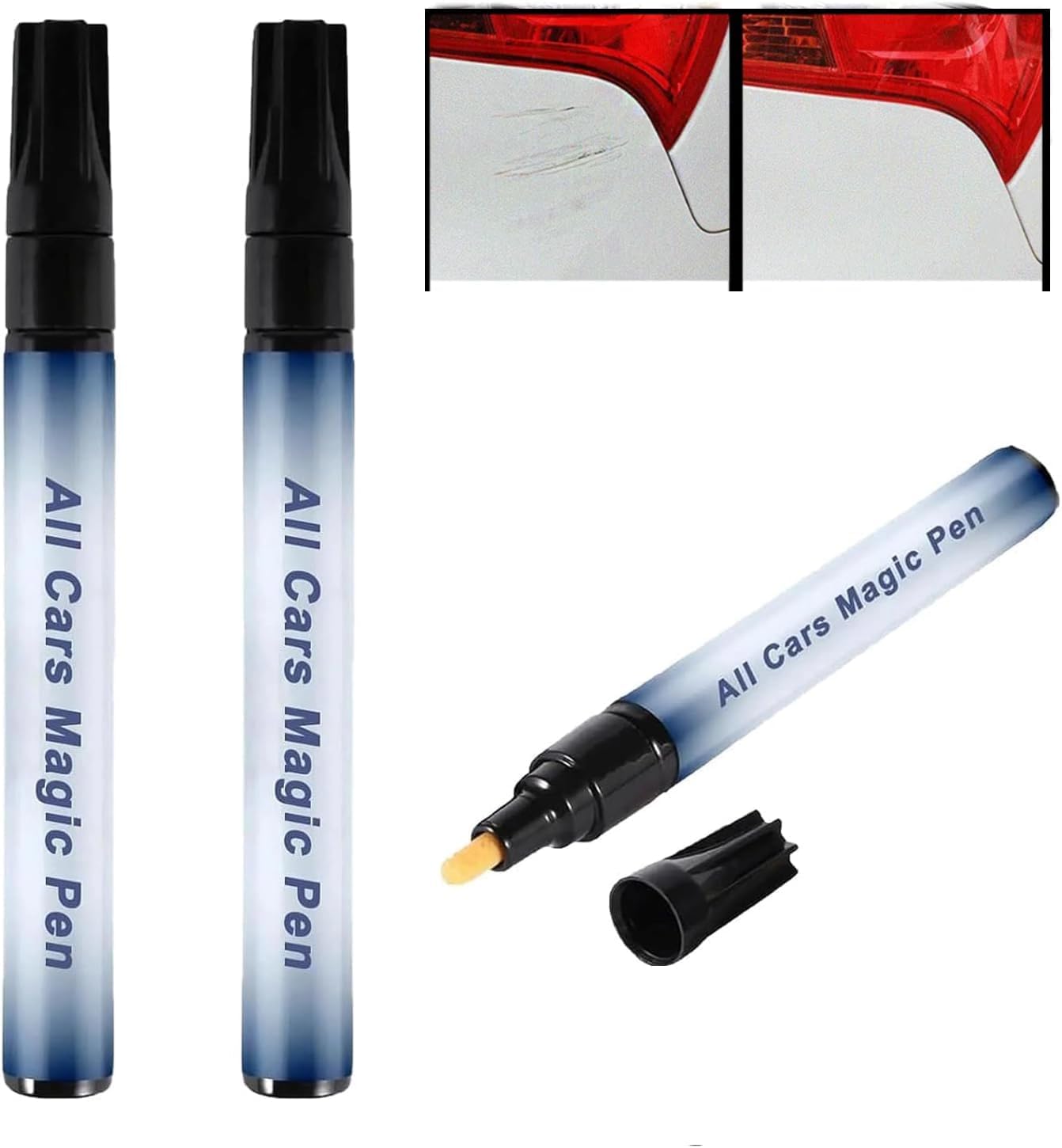 All Cars Magic Pen, Car Scratch Remover Pen,2Pcs Car Scratch Removal Pen, Easy DIY Paint Repair Kit