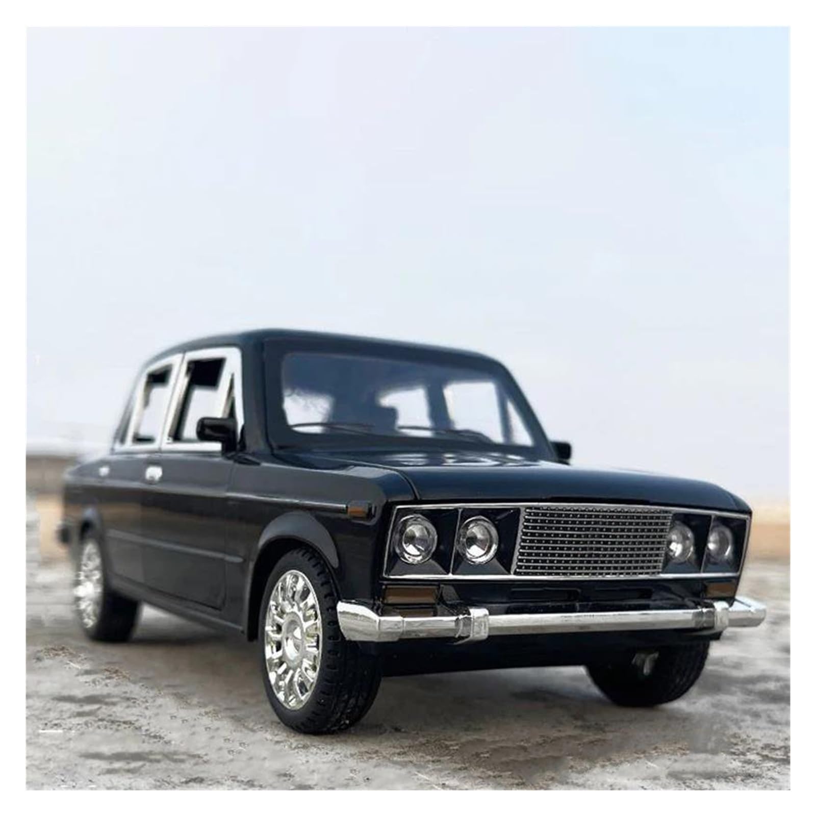Audsni Black Die-Cast Diecast Car Model For Lada 2106 Diecast Model Car