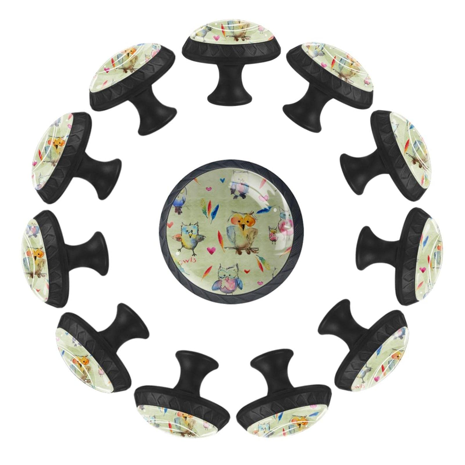 Boutons de tiroir chouettes ronds 35mm robustes et ergonomiques pour commode de crèche