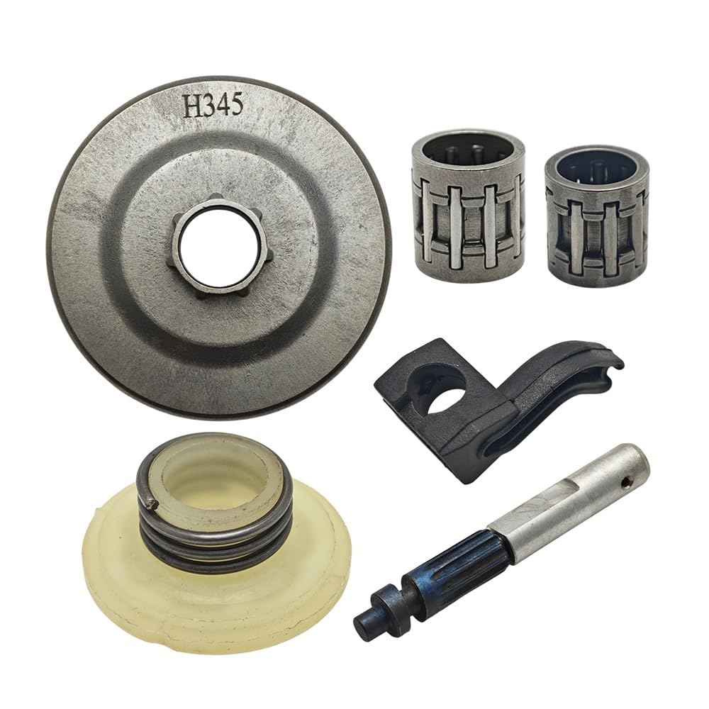 Dyhzloz One Color 325" 7T Clutch Drum Bearing Oil Piston Oiler Worm Gear Kit Fit For 340 345 350 2145 2150 Chainsaw