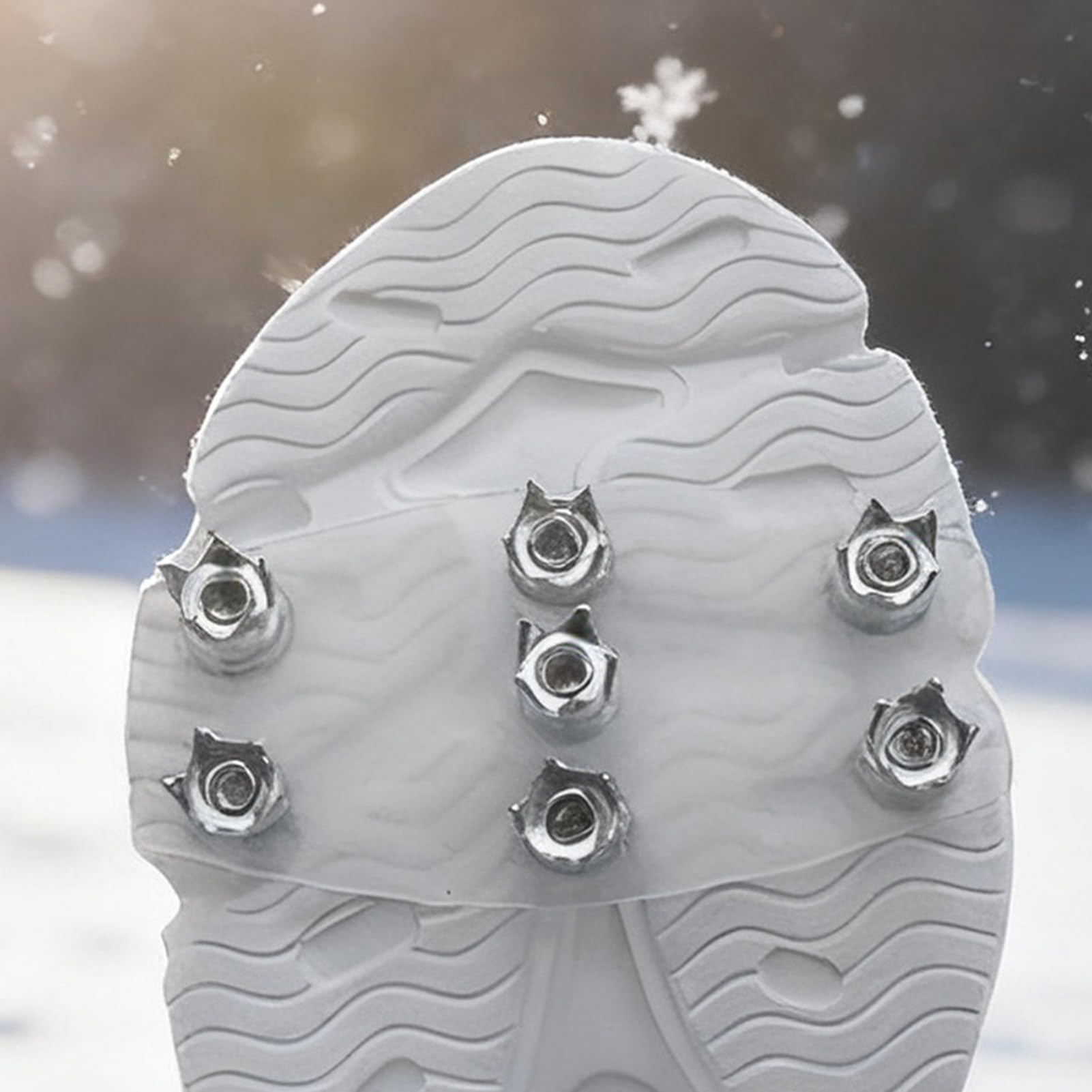 Crampons Antidérapants pour Chaussures, Adhérence Hiver Randonnée Glace Neige Femmes Hommes