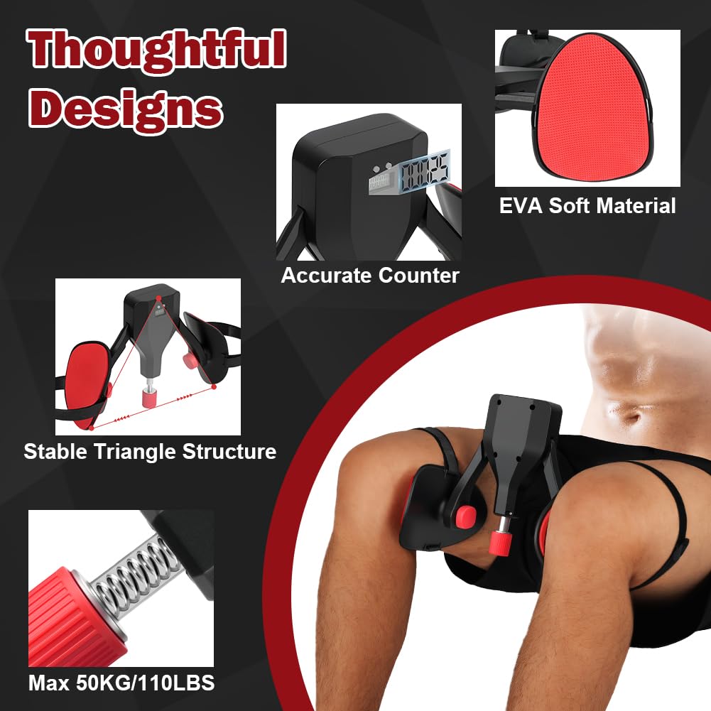 Attrezzo Interno Coscia, Attrezzi Esercizi Pavimento Pelvico Muscoli per Donne e Uomini, Allenatore Per Cosce Correzione Glutei, con Fascia Elastica per Casa Yoga, Glutei Trimmer