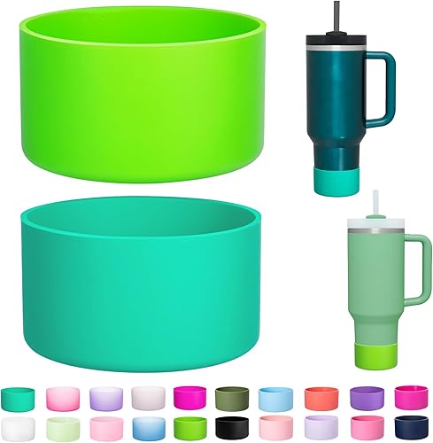 Miniatura 27 de Stanley - Paquete de 2 botas de silicona para vaso Stanley 40 de 30 oz Quencher Adventure, IceFlow 30 de 20 onzas, protector de copa Stanley