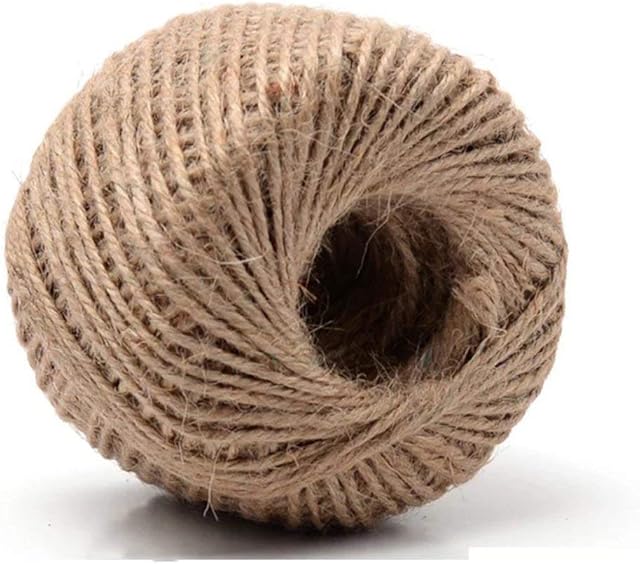 ZARRS Twine Rope,100 Meters Long Natural Jute Rope 2mm Hemp Ropes String Ball for Floristry,Wedding Card,DIY Craft,Home,Packing Garden Applications
