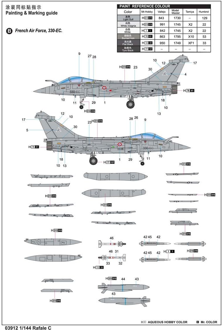 Trumpeter French Rafale C Model Kit